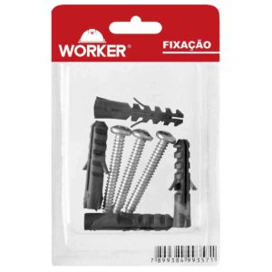 Parafuso Aa Com Bucha 3,9X32Mm 10 Conjuntos Worker