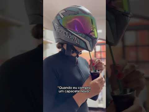 Leia mais sobre o artigo Capacete novo é pior que primeiro amor, não sai da cabeça por nada 😅. #motos #motovlog #capacete