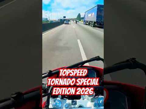 Leia mais sobre o artigo Qual o TOPSPEED da nova Tornado Special Edition 2026? 👀🫣 – TOPSPEED #tornado300 #honda #moto